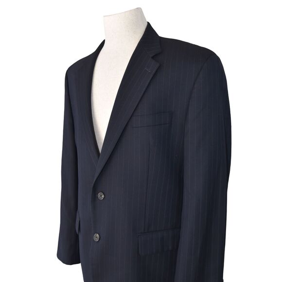 Lauren Ralph Lauren Sport Coat 44R Dark Navy Pinstripe 100% Wool - Picture 3 of 10